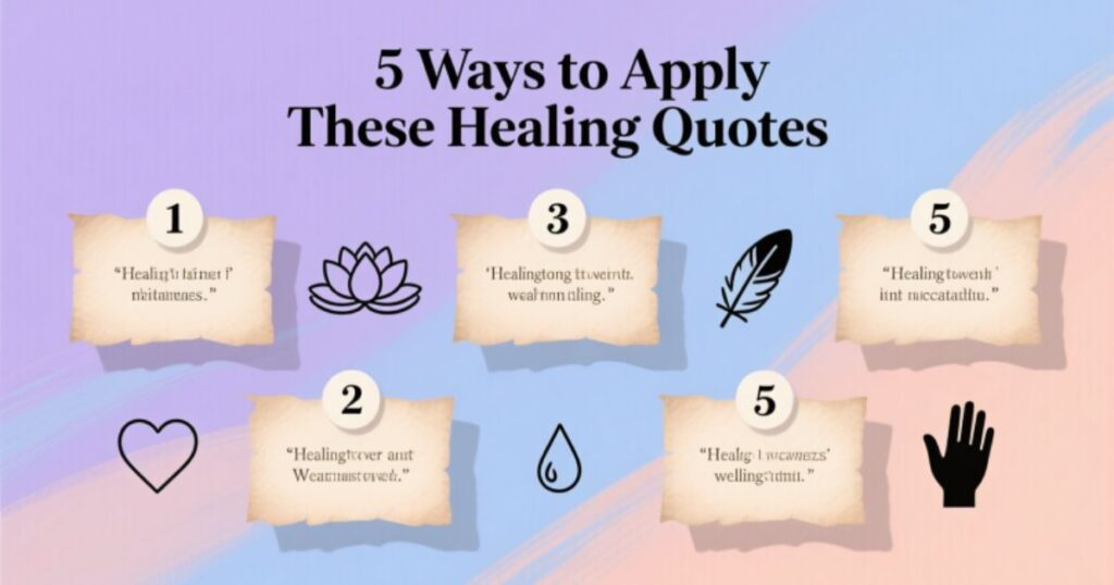 5 Ways to Apply These Healing Quotes