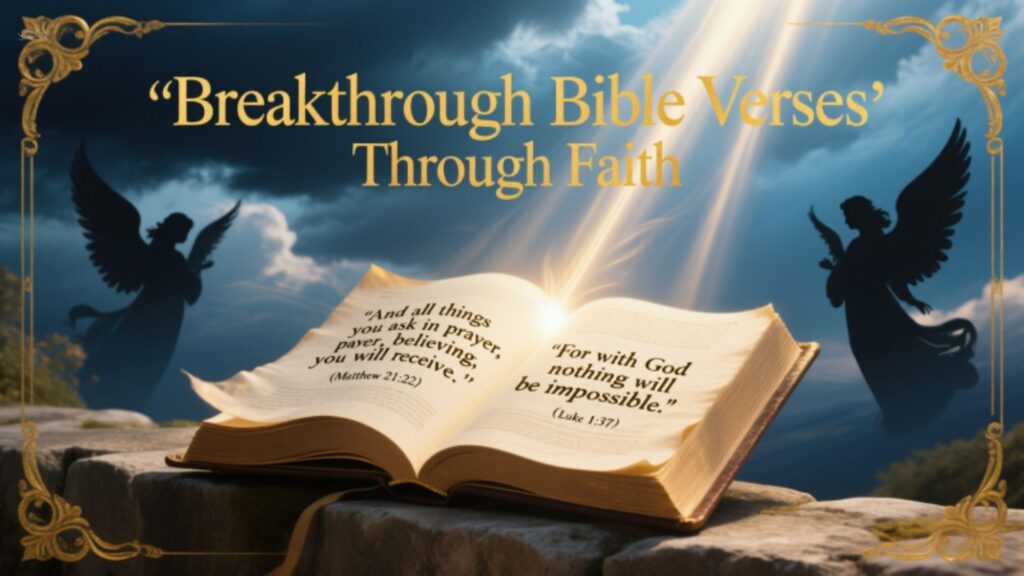 Passages and concepts that tie breakthroughs to faith and trusting God often highlight themes of active faith, God's timing, and reliance on God's promises,